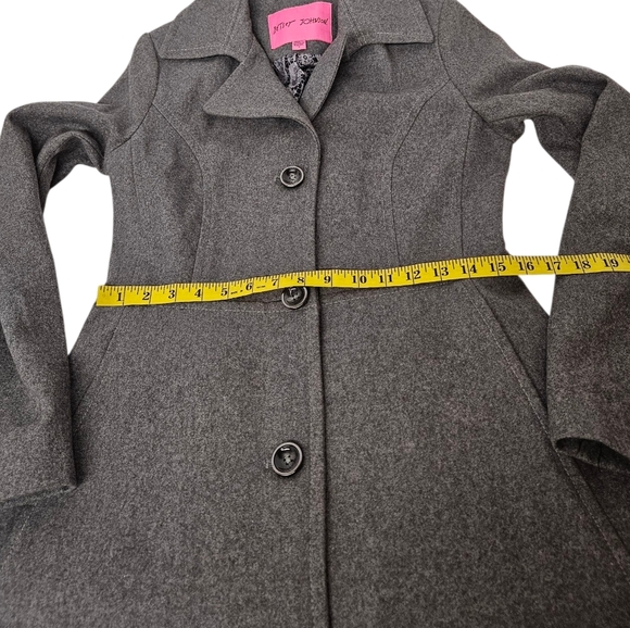 Betsey Johnson Wool Corset Peacoat In Storm Gray Size Small - Picture 9 of 10